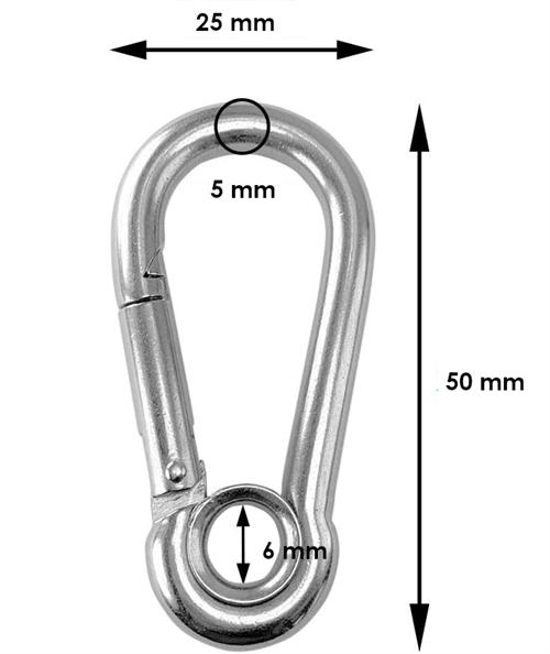 Karabinhage til altan tørresnor